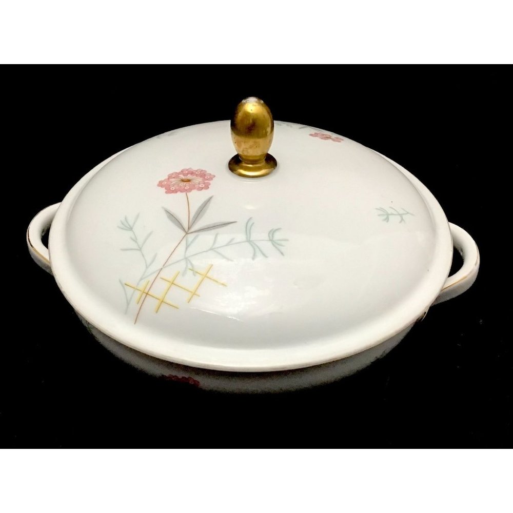 Eschenbach Baronet White Floral Suzette Covered Casserole Vegetable Dish